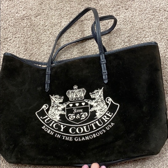 2010 Juicy Couture velour tote bag